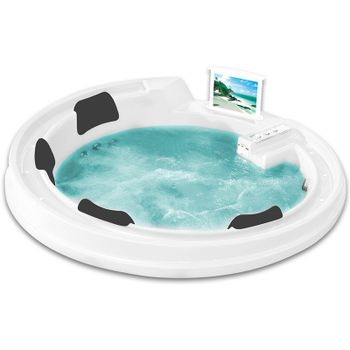 Акриловая ванна Gemy G9090 O 190х190 с гидромассажем Белая — фото 1, Акриловые ванны