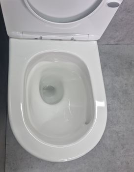 Унитаз компакт CeramaLux TR2176 Белый глянцевый с бачком и сиденьем Микролифт — фото 6, Напольные унитазы