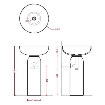 Раковина-чаша Artceram Jolie 50 JOL001 05 00 Белая матовая — фото 5, Раковины накладные