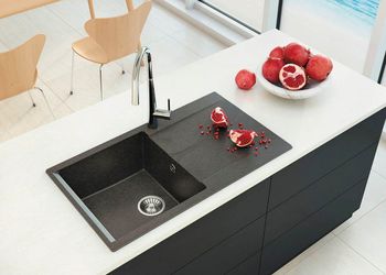 Кухонная мойка Polygran GALS-860 (№16 Черный) — фото 1, Кухонные мойки