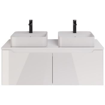 Тумба W, 125 см, подвесная, для умывальника "Гармония" 125 см или стеклянной столешницы W, 2 ящика,  — фото 11, Тумбы под раковину