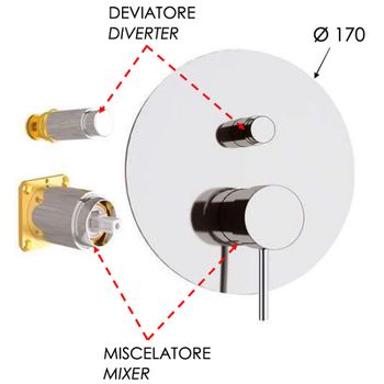 Смеситель для душа Remer X-Style X09KBXV Сталь — фото 2, Смеситель для душа