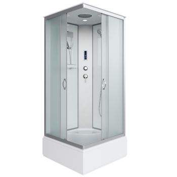 Душевая кабина Niagara Classic NG-1108-14P (90х90х215) средний поддон(26см),стекло матовое,4 места с — фото 1, Душевые кабины