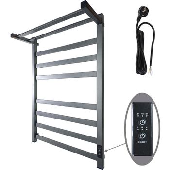 Электрический полотенцесушитель Маргроид 8110 профильный 800x500 8110-8050-5179-7024 с полкой Графит — фото 1, Электрические полотенцесушители