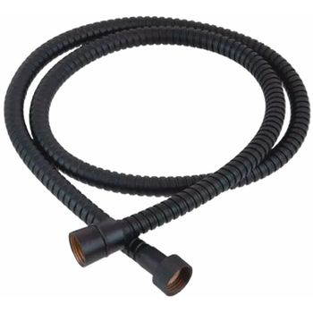 Душевой шланг Remer 333CN150CFP Черный брашированный хром — фото 1, Душевые шланги