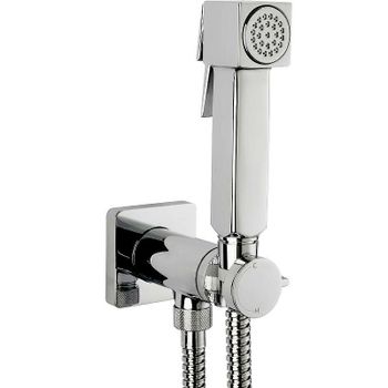 Гигиенический душ со смесителем Bossini Cube Brass E38001B.083 Черный хром — фото 1, Гигиенические души