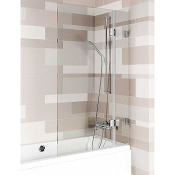 Шторка на ванну Riho VZ Scandic NXT X109 90x150 P G001146120 (GX00192C2) профиль Хром стекло прозрач — фото 2, Шторки для ванной распашные