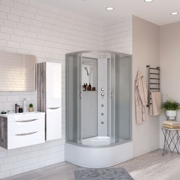 Душевая кабина Niagara Classic NG-2310-14RBKG (120х80х200) высокий поддон(40см),стекло матовое,4 мес — фото 1, Душевые кабины