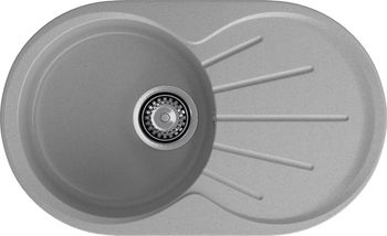 GRANFEST Мойка RONDO 750L 1-чаша+крыло 750*460мм серый арт.GF- — фото 2, Кухонные мойки