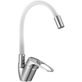 Смеситель для кухни D-Lin D150628-3C Хром Белый — фото 1, Смесители для кухни