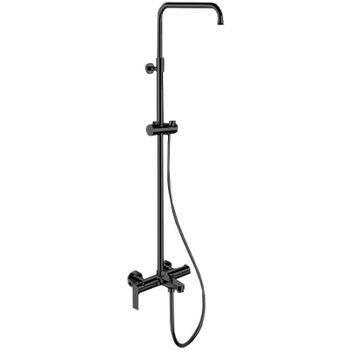 Душевая система Remer Energy EY34ASSDNO Черная матовая — фото 1, Душевые стойки