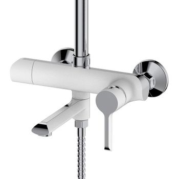 Душевая система Haiba HB24805-8 Белый Хром — фото 2, Душевые стойки