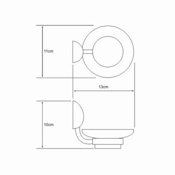 Аксесс Weser K-8629 Мыльница стекло (блистер), хром, WasserKRAFT — фото 2, Мыльницы