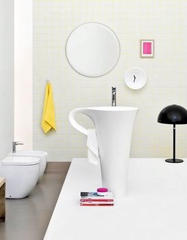 Раковина Artceram Cup 70 OSL004 01 00 Белая — фото 6, Раковины напольные