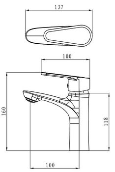 Смеситель "Mumbai" д/рак, арт. MI26 — фото 2, Смесители для раковины