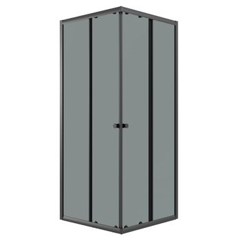 Душевое ограждение Niagara Eco NG-1009-14QT (90х90х190) квадрат,раздвижное,черный,стекло тонированно — фото 3, Квадратные душевые уголки