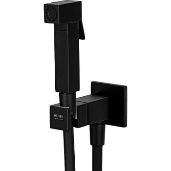 Гигиенический душ со смесителем Remer Qubica Q64NO Черный матовый — фото 1, Гигиенические души