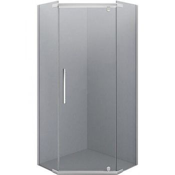 Душевой уголок Erlit Comfort 99х99 ER10110V-C4 профиль Хром матовый стекло тонированное — фото 1, Душевые уголки трапеция