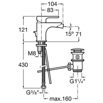 Смеситель для биде Roca L20 5A6A09C0M Хром — фото 2, Смесители для биде