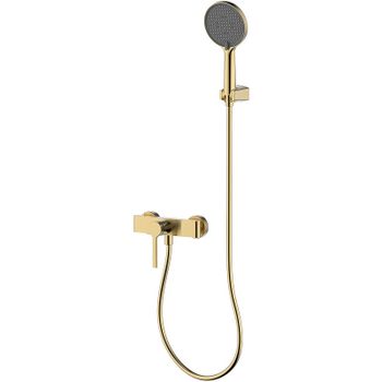 Смеситель для душа AQUAme Asti AQM6413BG Шлифованное золото — фото 1, Смеситель для душа