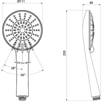 Ручной душ Milardo Ideal Spa 5F ILS5FBRM18 Черный матовый — фото 7, Лейки для душа