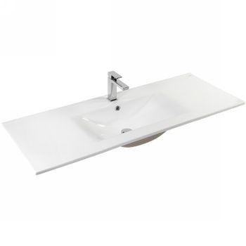 Раковина Bond 120 S05-1200 Белая глянцевая — фото 1, Раковины встраиваемые сверху