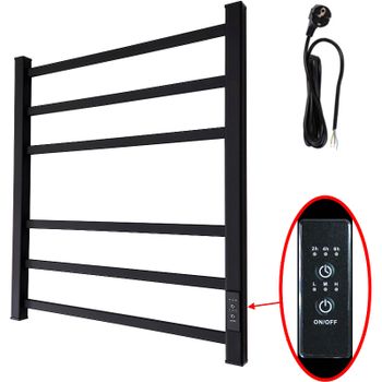 Электрический полотенцесушитель Маргроид Вид 81-10 профильный 600x500 8110-6050-1081-9005R правый Че — фото 1, Электрические полотенцесушители