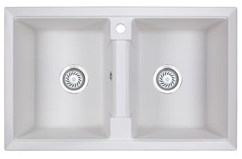 Granula-8101, АРКТИК (БЕЛЫЙ), кухонная мойка, кварц — фото 1, Кухонные мойки