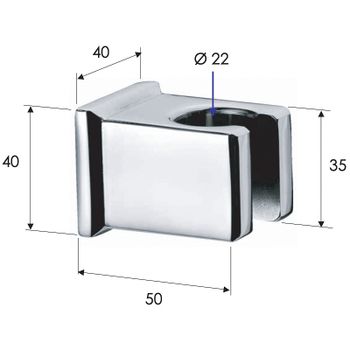 Держатель ручного душа Remer 339SOSNO Черный матовый — фото 2, Держатели для душа