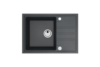 Мойка для кухни ALVEUS GRANITAL INTERMEZZO 40 G91 CARBON 680x480x200 в комплекте с сифоном 1117292 — фото 5, Кухонные мойки