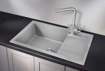 Granula-7805, АЛЮМИНИУМ, кухонная мойка, кварц — фото 2, Кухонные мойки