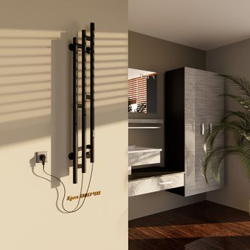 Электрический полотенцесушитель Altasan Бриз 120х17 Бриз12017ЧМ Черный муар — фото 6, Электрические полотенцесушители