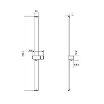 Душевая штанга Iddis Optima Home OPH70C0i17 Хром — фото 3, Штанги для душа