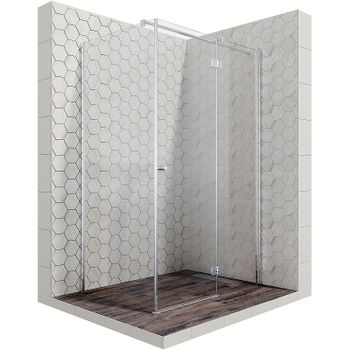 Душевой уголок Ambassador Diamond 120х90 12011108R профиль Хром стекло прозрачное — фото 1, Прямоугольные душевые уголки