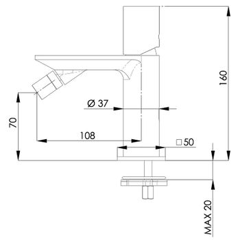Смеситель для биде Remer Edge EG521 Хром — фото 2, Смесители для биде