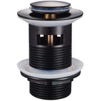 Донный клапан Raglo R600.05.06 click-clack Черный матовый — фото 1, Донные клапаны