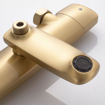 Душевая система Rose R39G R3936G Золото матовое — фото 21, Душевые стойки