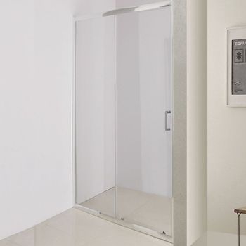 Душевая дверь BelBagno Uno 140 UNO-195-BF-1-140-C-Cr профиль Хром стекло прозрачное — фото 1, Раздвижные душевые двери