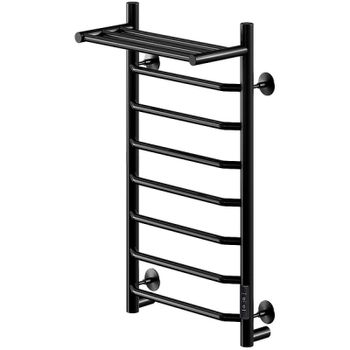 Электрический полотенцесушитель Comfysan Scola EC-8 80x40 016937 с полкой Черный матовый — фото 1, Электрические полотенцесушители