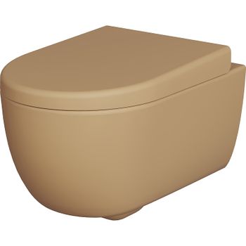 Унитаз Ambassador Abner 103T20501R подвесной Темно-бежевый матовый без сиденья — фото 1, Подвесные унитазы