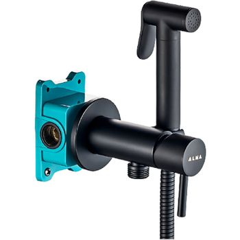 Гигиенический душ со смесителем ALMAes Benito AL-859-05 Черный матовый — фото 1, Гигиенические души