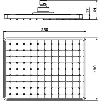 Верхний душ Swedbe Hermes 5121B Черный матовый — фото 2, Верхние души