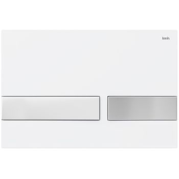 Клавиша смыва Iddis Unifix UNI06WCi77 Белая матовая Хром — фото 1, Кнопки смыва