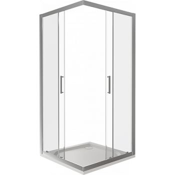 Душевой уголок Good Door Latte CR-100-C-WE 100x100 профиль Белый стекло прозрачное — фото 3, Квадратные душевые уголки