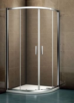 Душевой уголок Riho Hamar 2.0 R309 80x80 G007001120 (GR12200) профиль Хром стекло прозрачное — фото 2, Душевые уголки четверть круга
