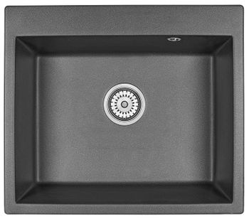 Granula-6001, ЧЁРНЫЙ, кухонная мойка, кварц — фото 1, Кухонные мойки