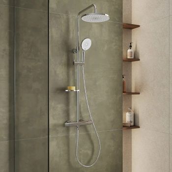 Душевая система Milardo Ideal Spa ILSSBTHM89 с термостатом Хром — фото 1, Душевые стойки