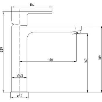 Смеситель для раковины E.C.A. Nita 102188041EX Хром — фото 2, Смесители для раковины