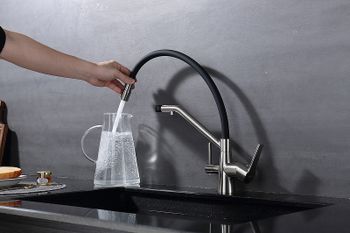 Смеситель для кухни Raglo R80.62.05 Сатин Черный — фото 13, Смесители для кухни