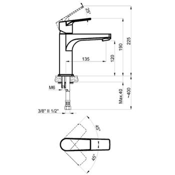 Смеситель для раковины Azario Treya AZ-156845037 Графит — фото 2, Смесители для раковины